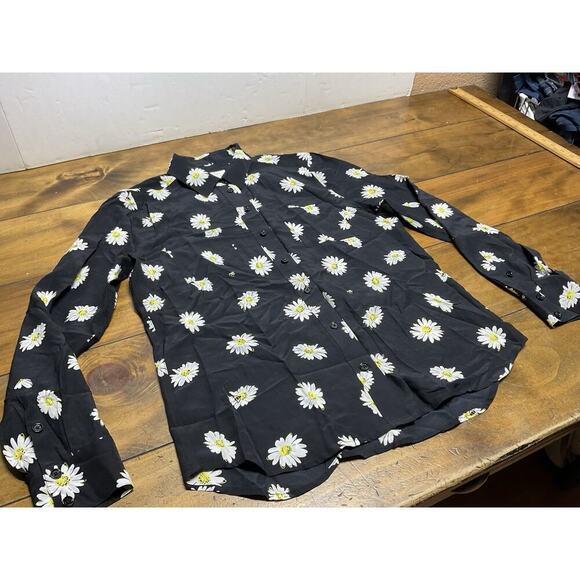 Kate Spade Floral Bee Size Medium Long Sleeve Button Down Blouse - Picture 8 of 12